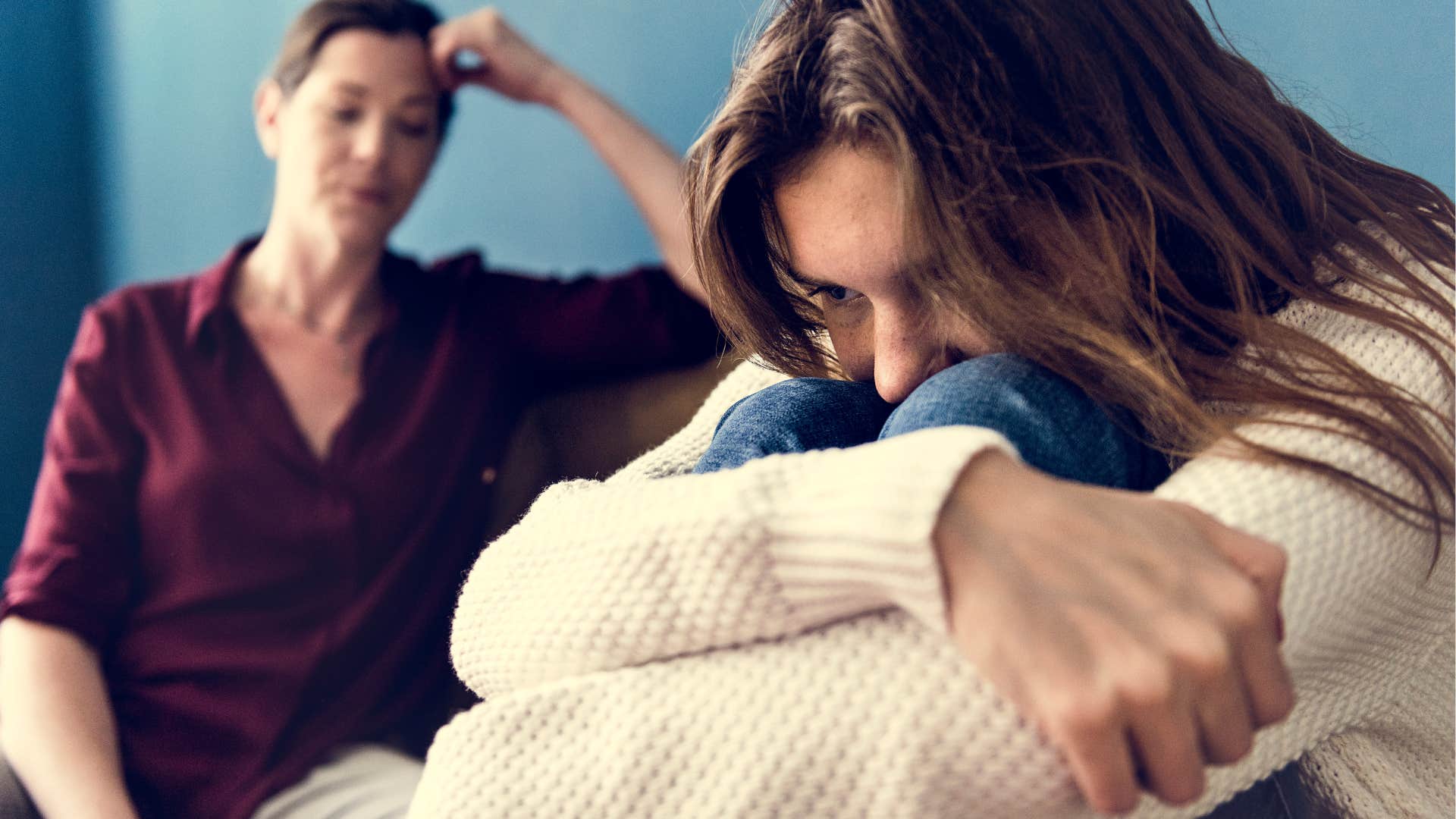 child who's done being manipulated by narcissistic parents not allowing them to manipulate her