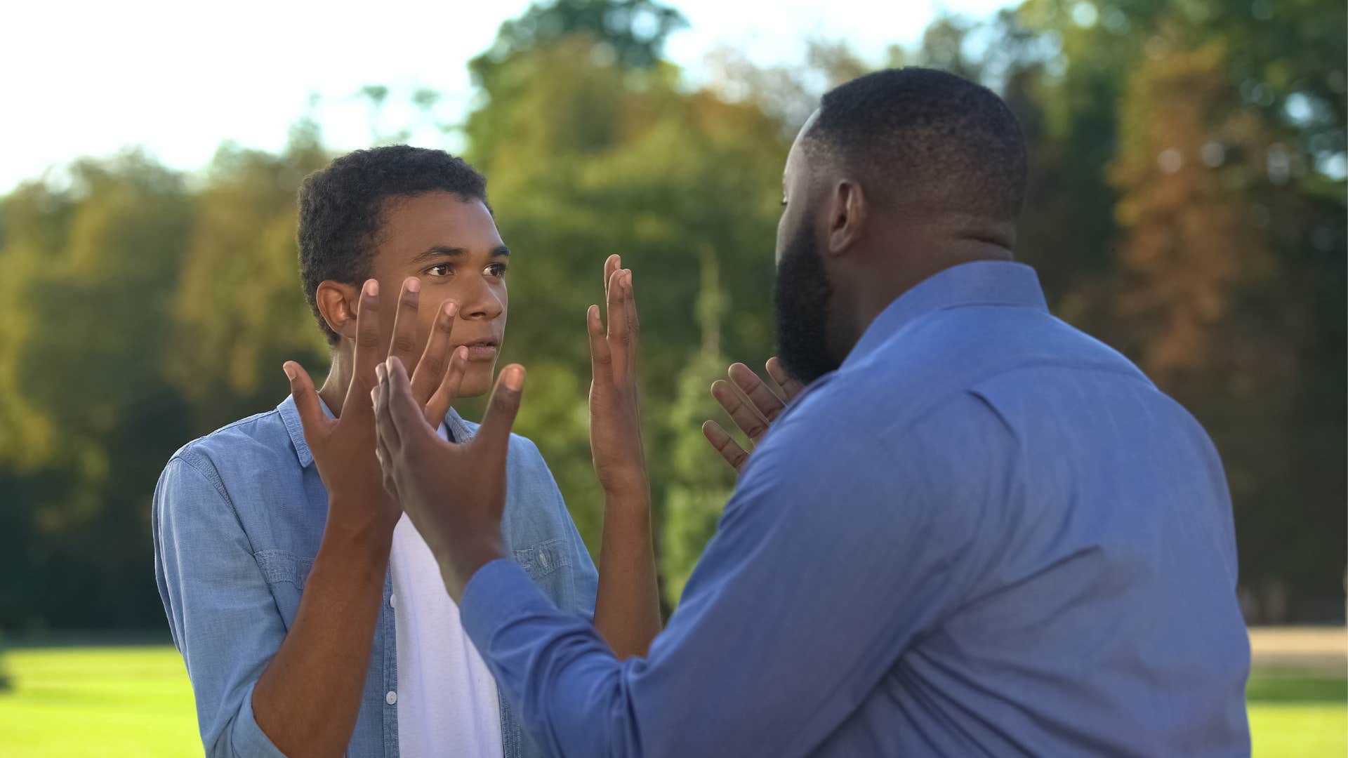 child who's done being manipulated by narcissistic parents enforcing boundaries