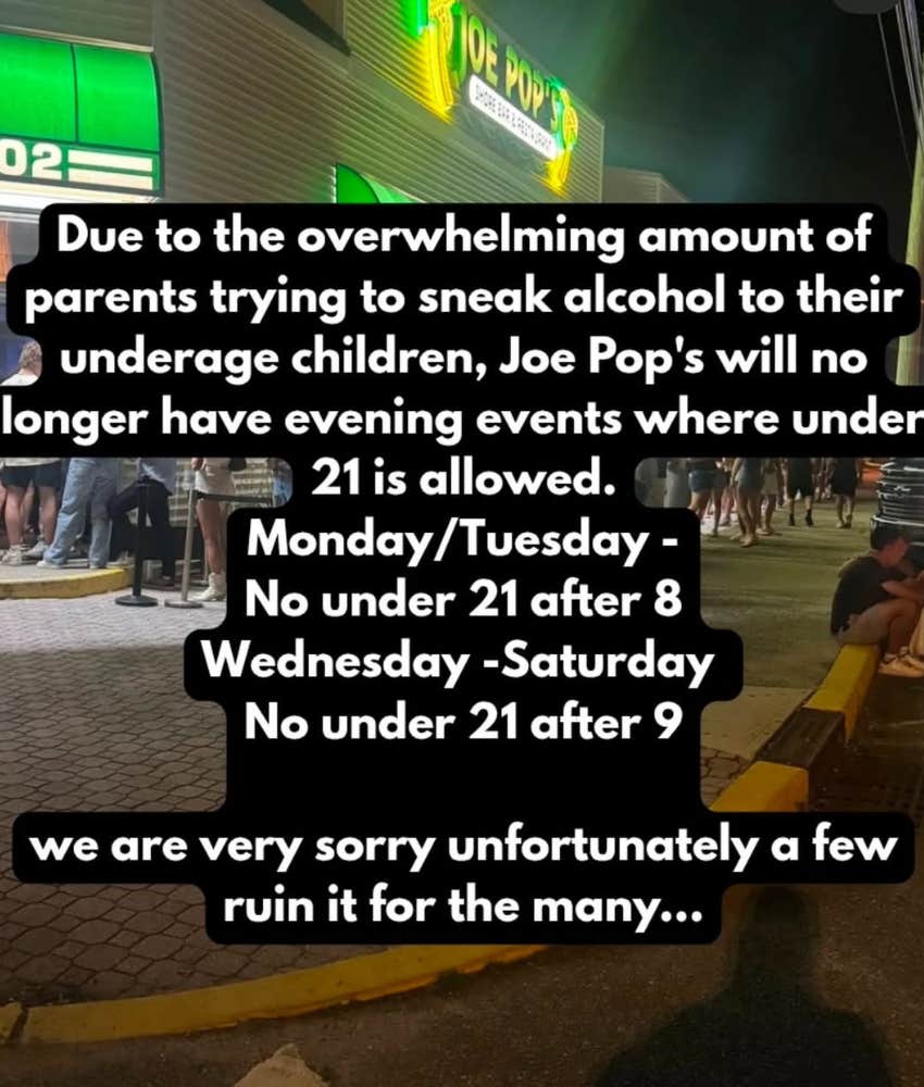 Jersey Shore Restaurant Restricts Under-21 Nights After Parents Caught Sneaking Kids Drinks Post