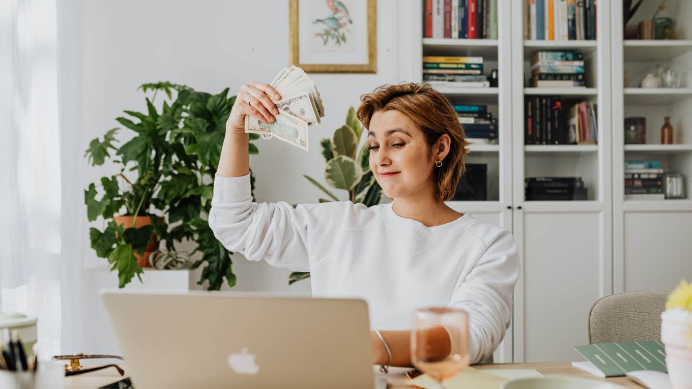 woman growing her money