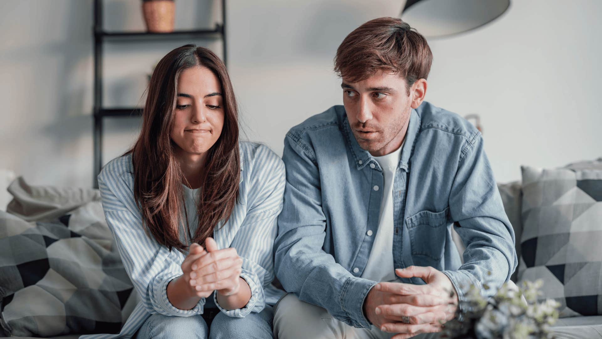 woman doesn't appreciate that her boyfriend introduces her as a friend
