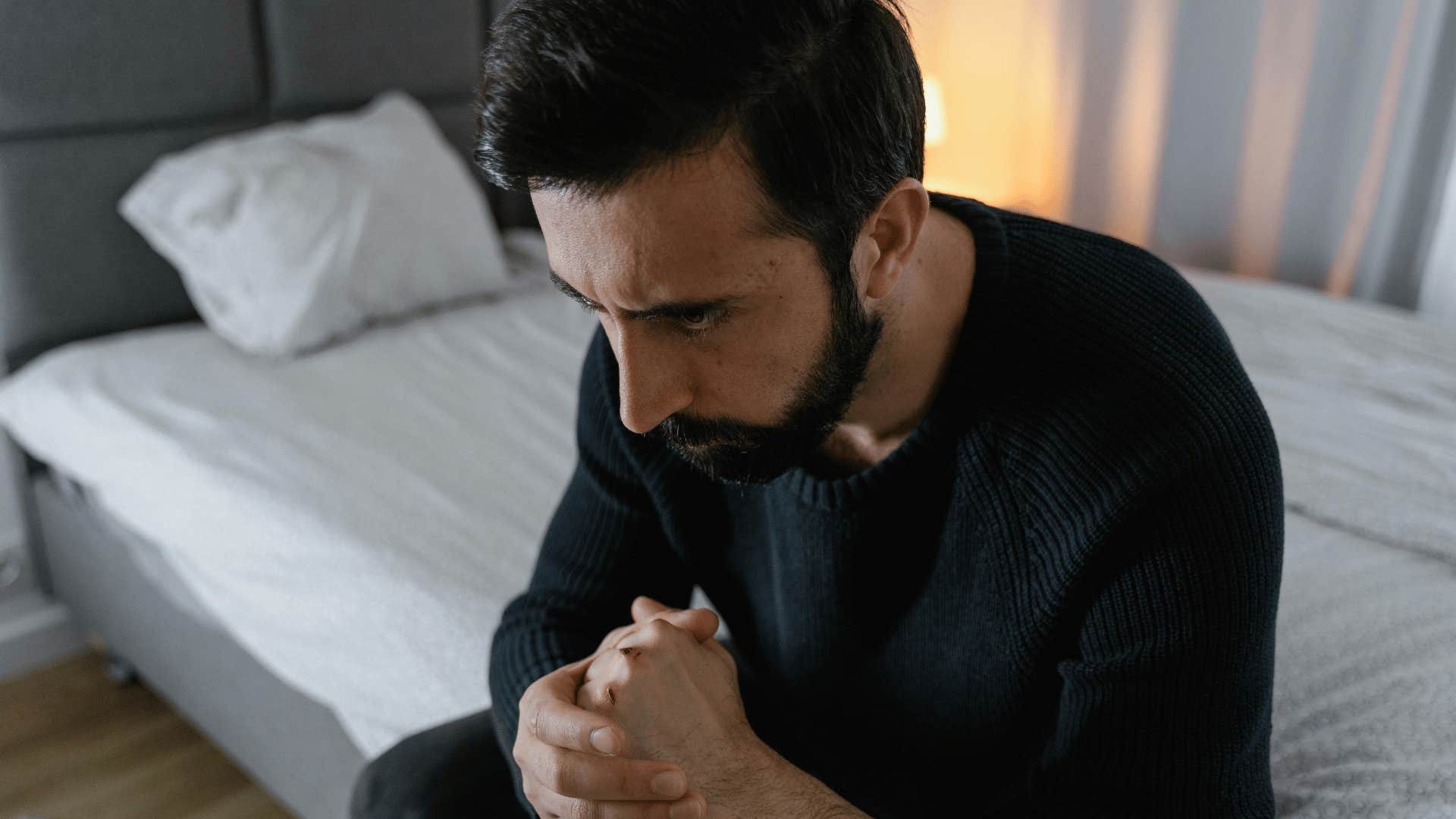 serious man using his past as a reliable guide