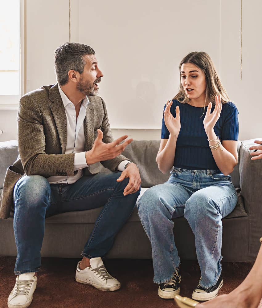 Man shifting blame on intelligent woman deciding trust a man