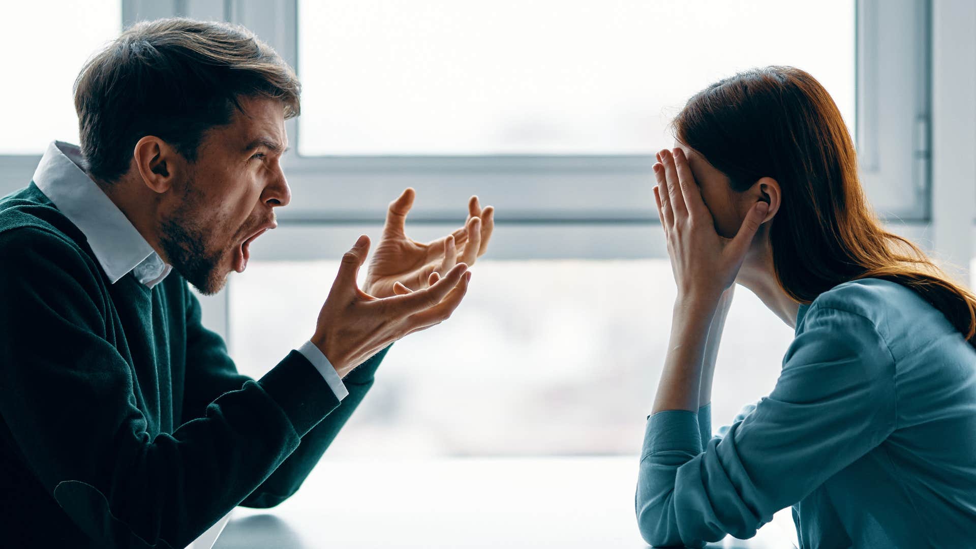 He rages at you without warning signs he's tired of you fed up with your relationship