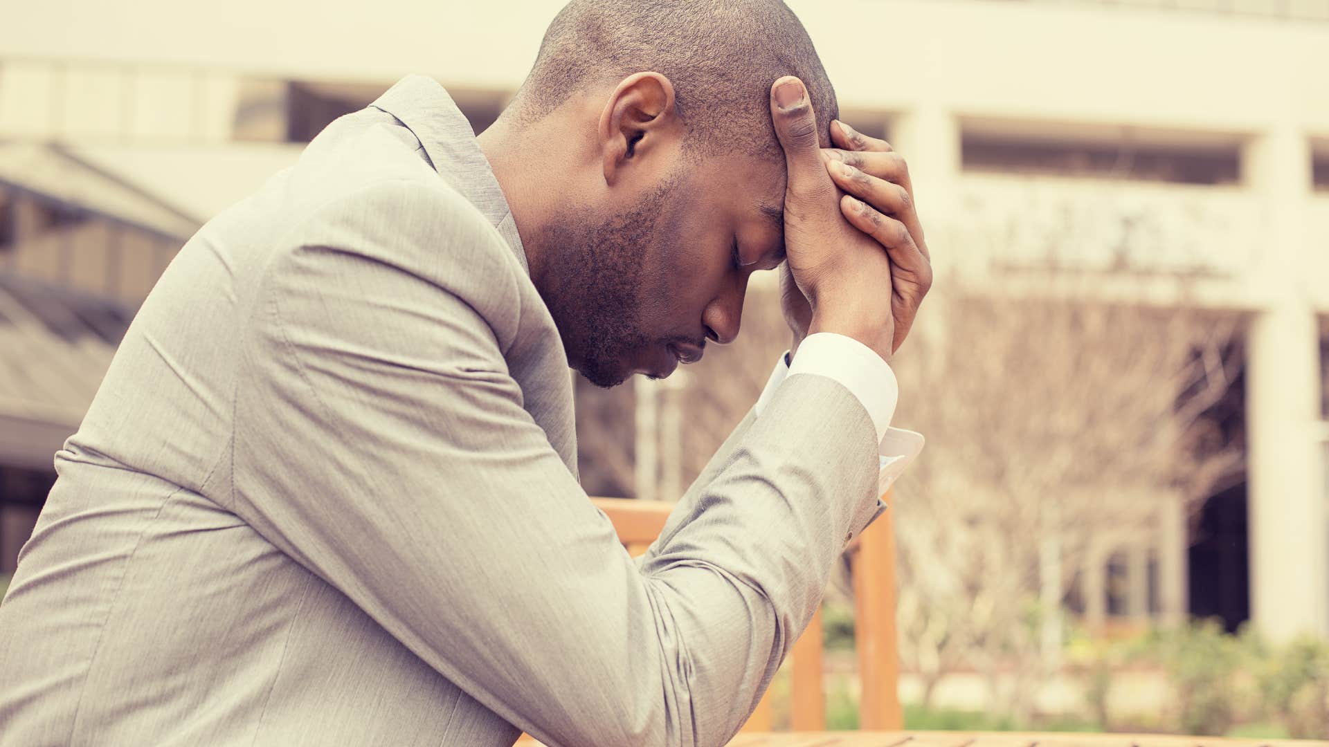 man who grew up unloved carrying guilt