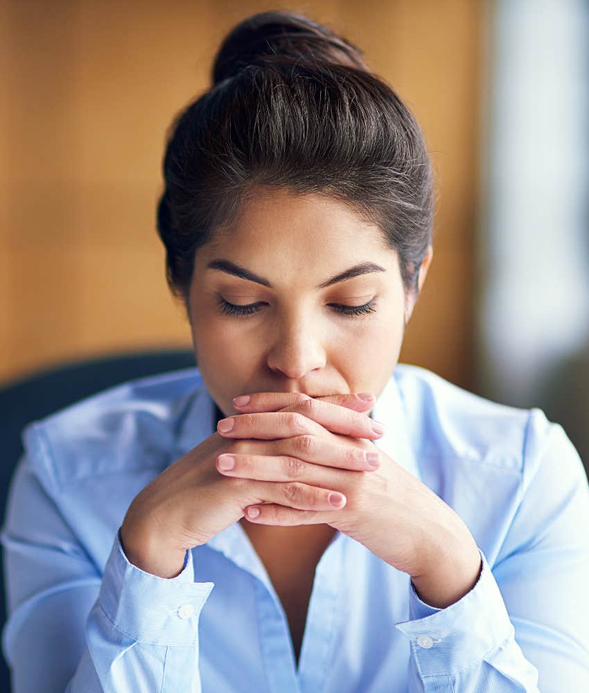 Woman trapped in relationship has mood swing