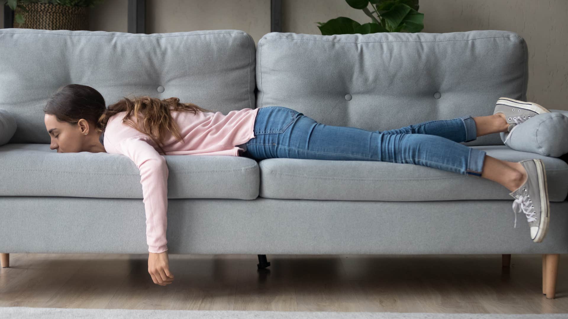 woman who is mentally exhausted considering divorce and has stopped exercising