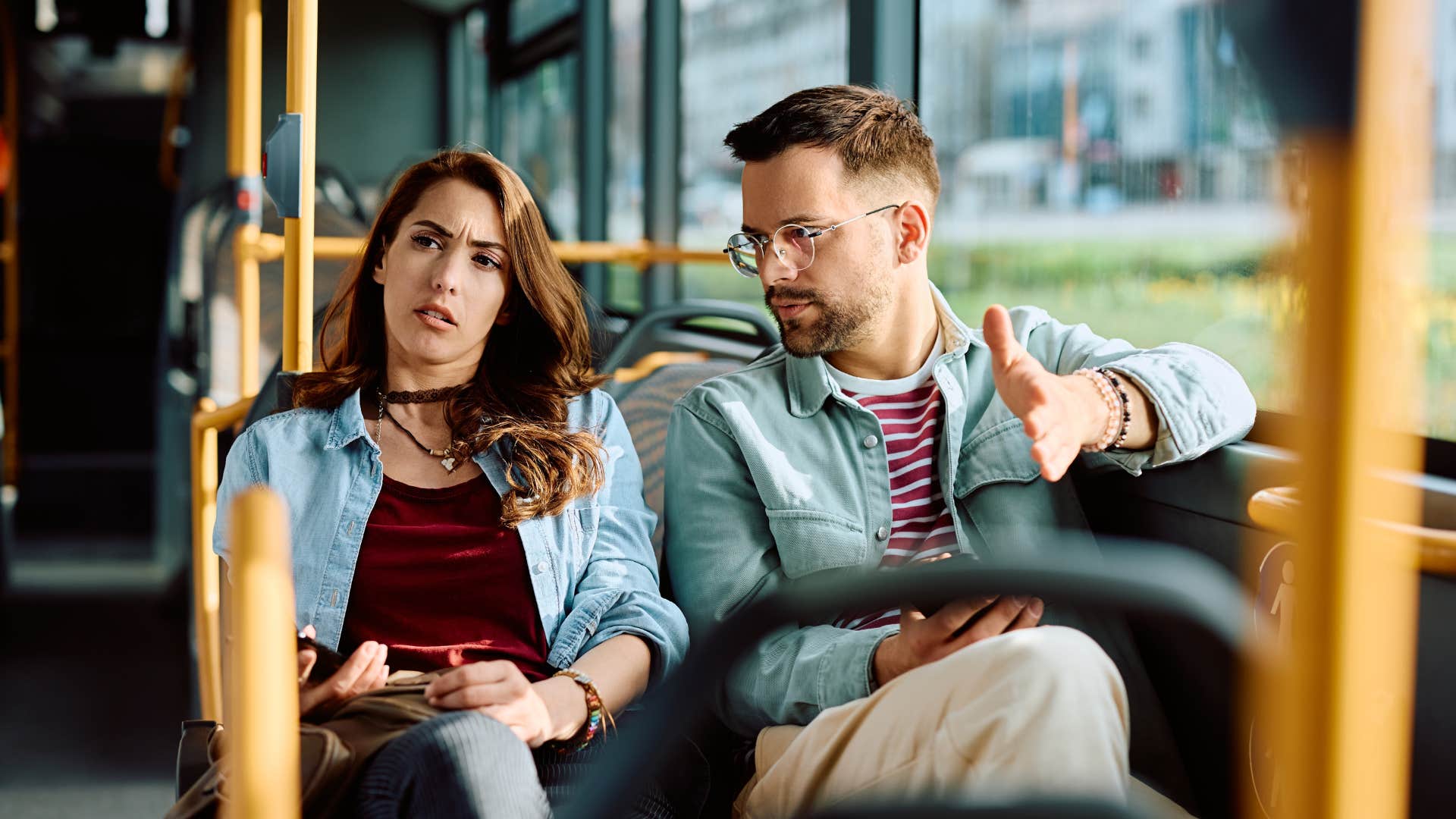 man communicating honestly while his partner plays mind games