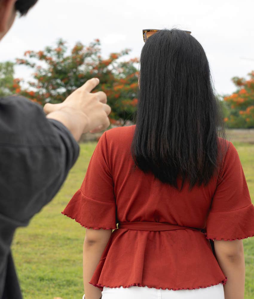 Silent women walks away by choice