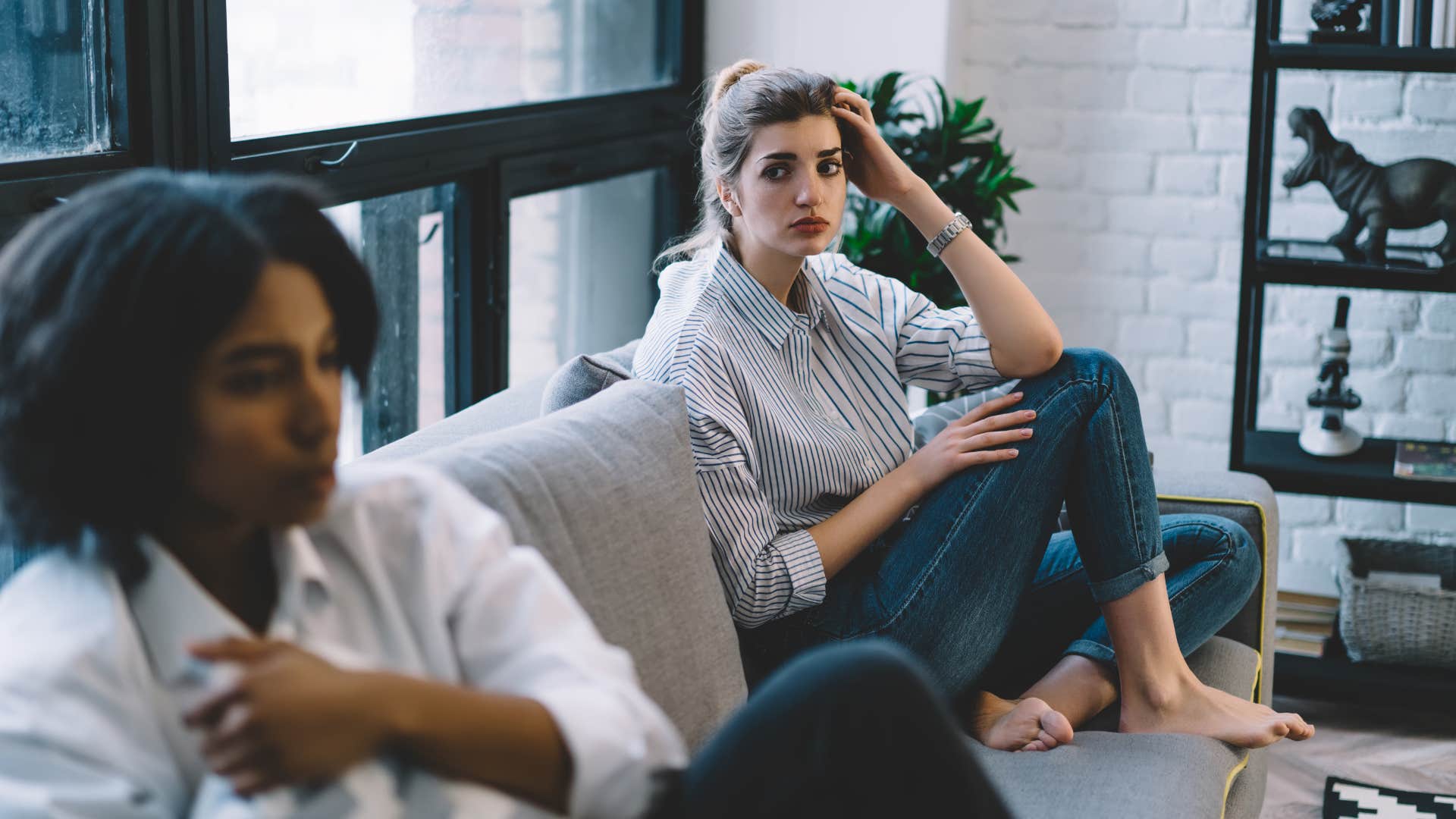 woman who pushes friends and family away by being passive aggressive