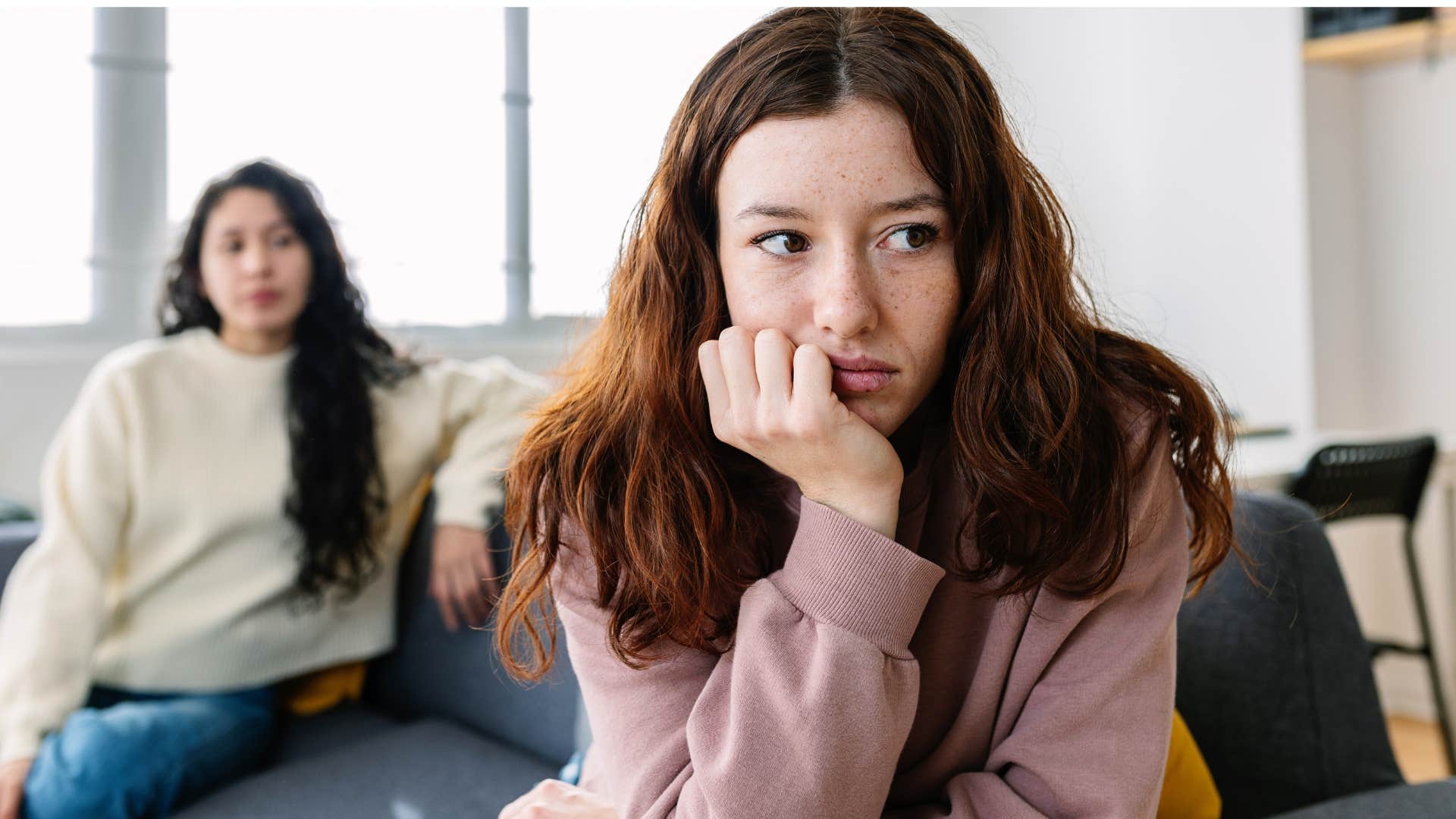 woman who pushes friends and family away by not respecting their points of views