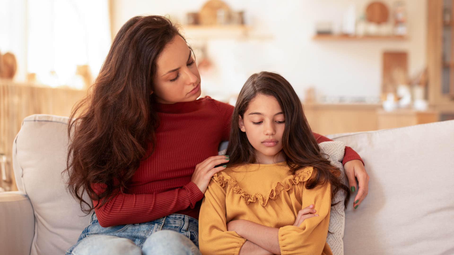 mom sharing her struggles with daughter to relate