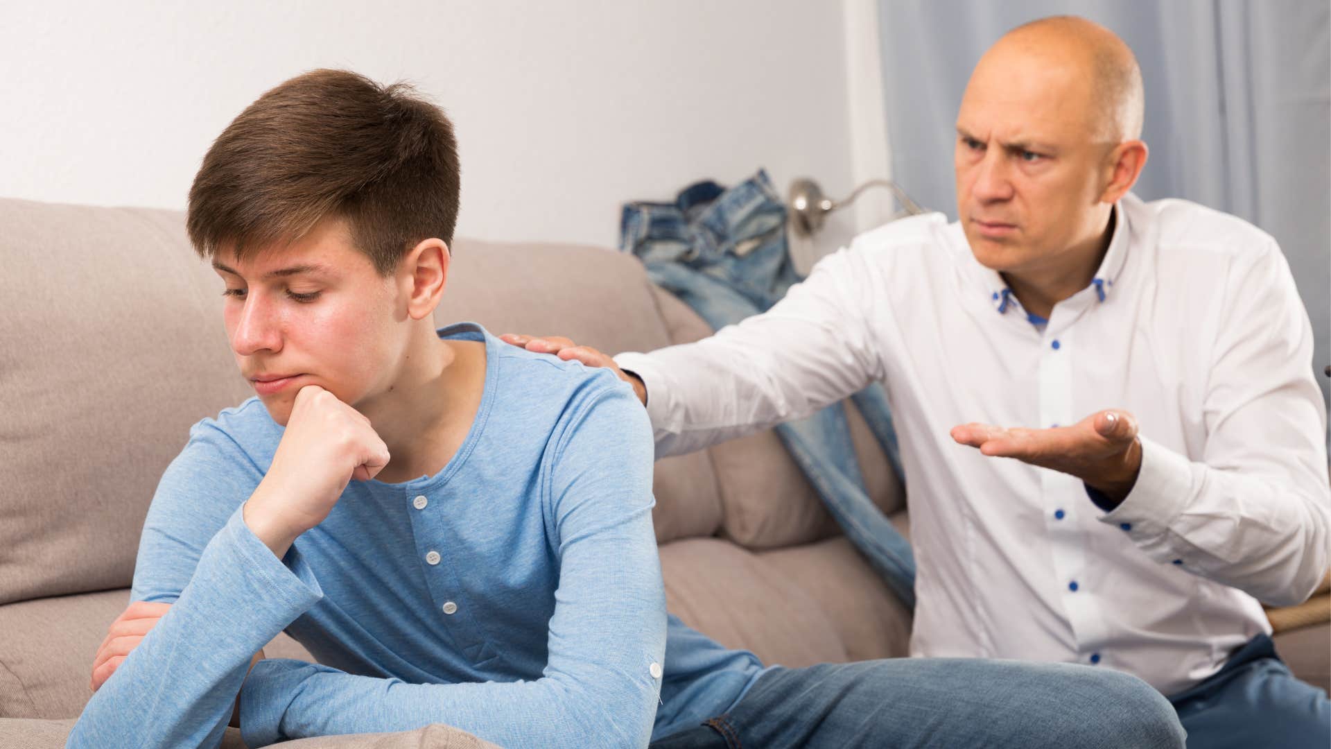 young man not respecting the authority of his father