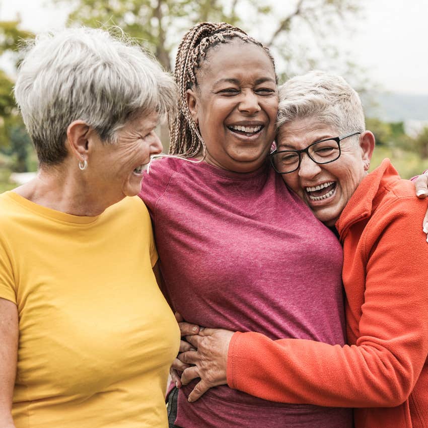 woman who is aging with remarkable poise getting out of her own life
