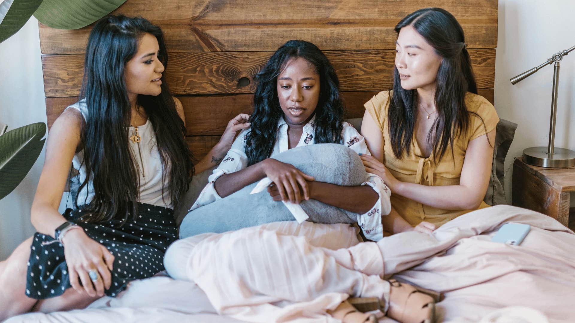 group of friends help heart not breaking