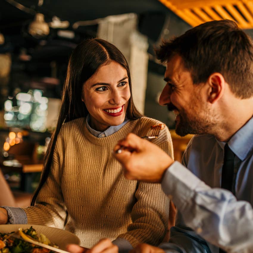 woman who is being a girl so man can develop real feelings