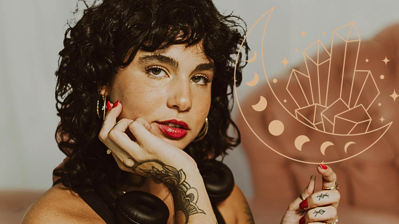 Woman supercharging manifestation rituals to invite love abundance and positivity 
