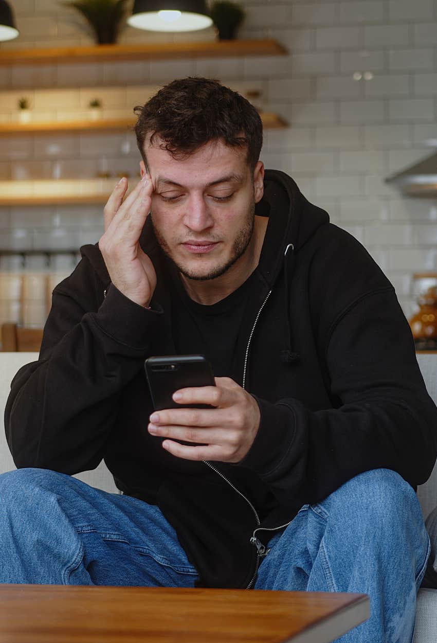 fatigued man with screen time out of control