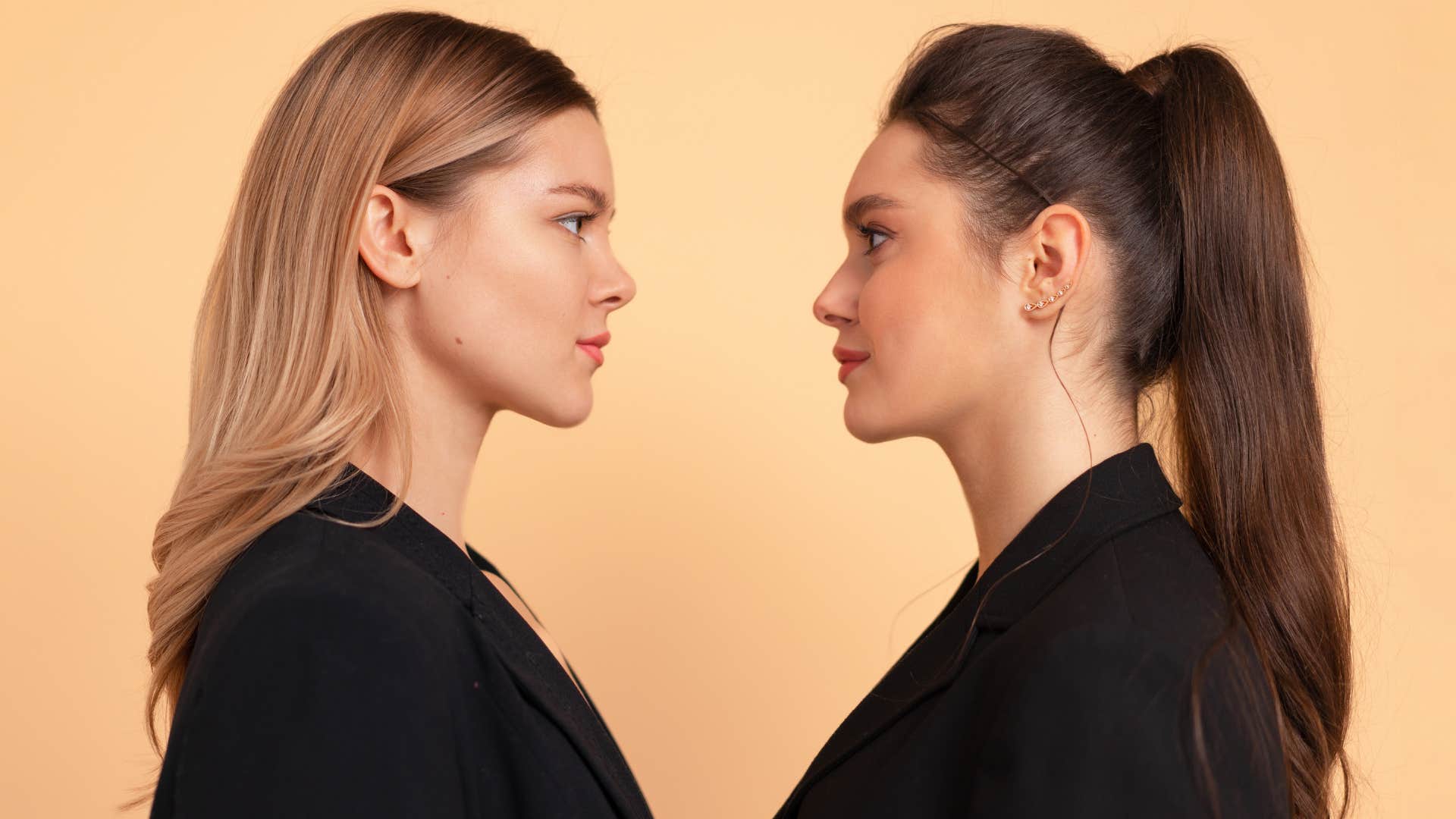 two women seeing each other as competition