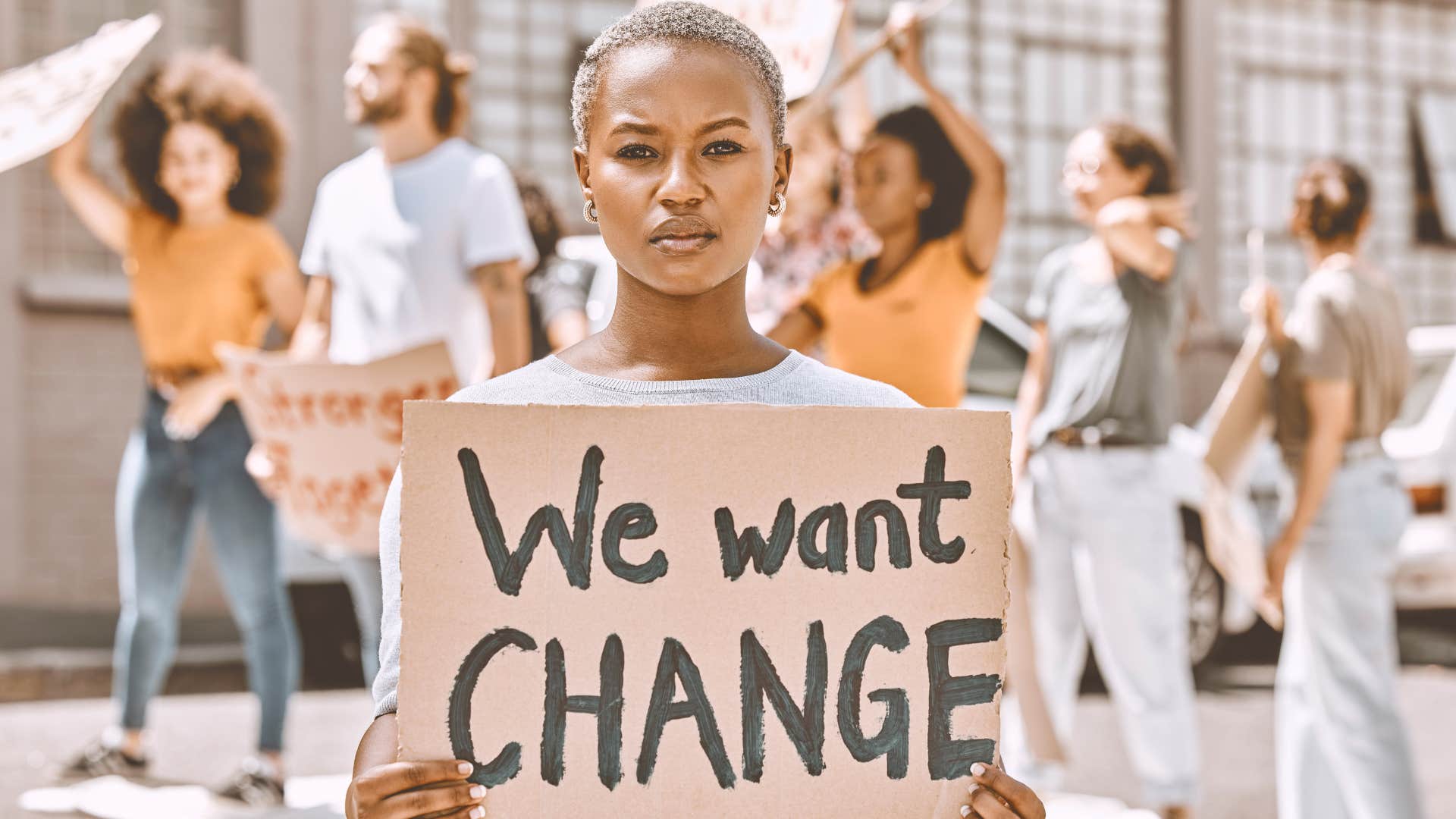 group of people protesting against a cause