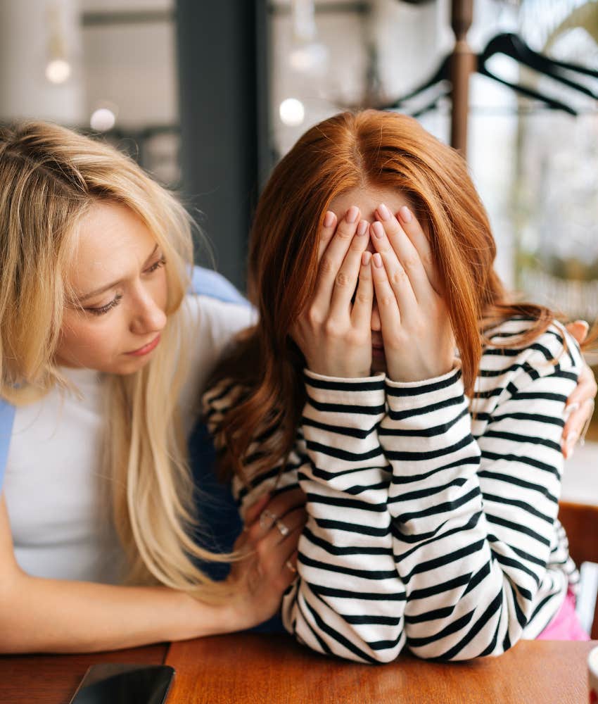 woman asks her friend to say something differently