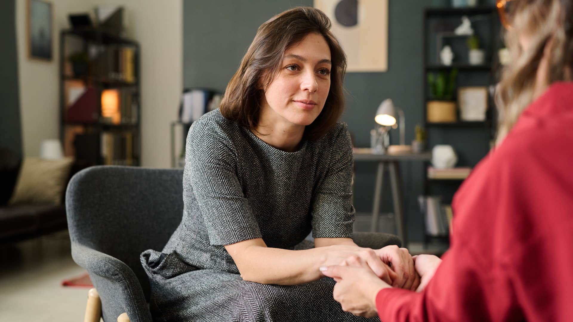 woman receiving mental health care