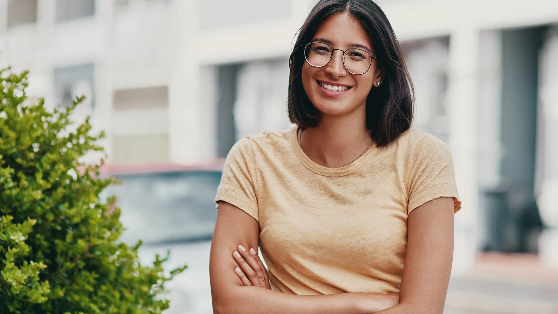 woman who is psychologically healthy and comfortable in her own skin