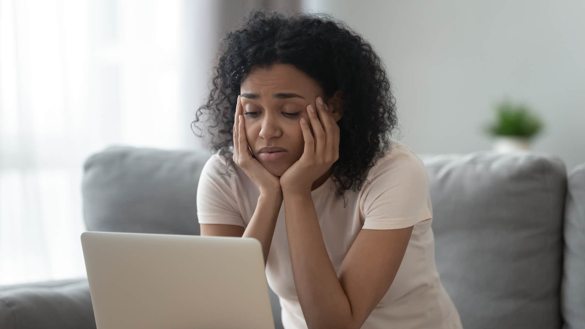 exhausted woman who is not sure she likes what she is doing
