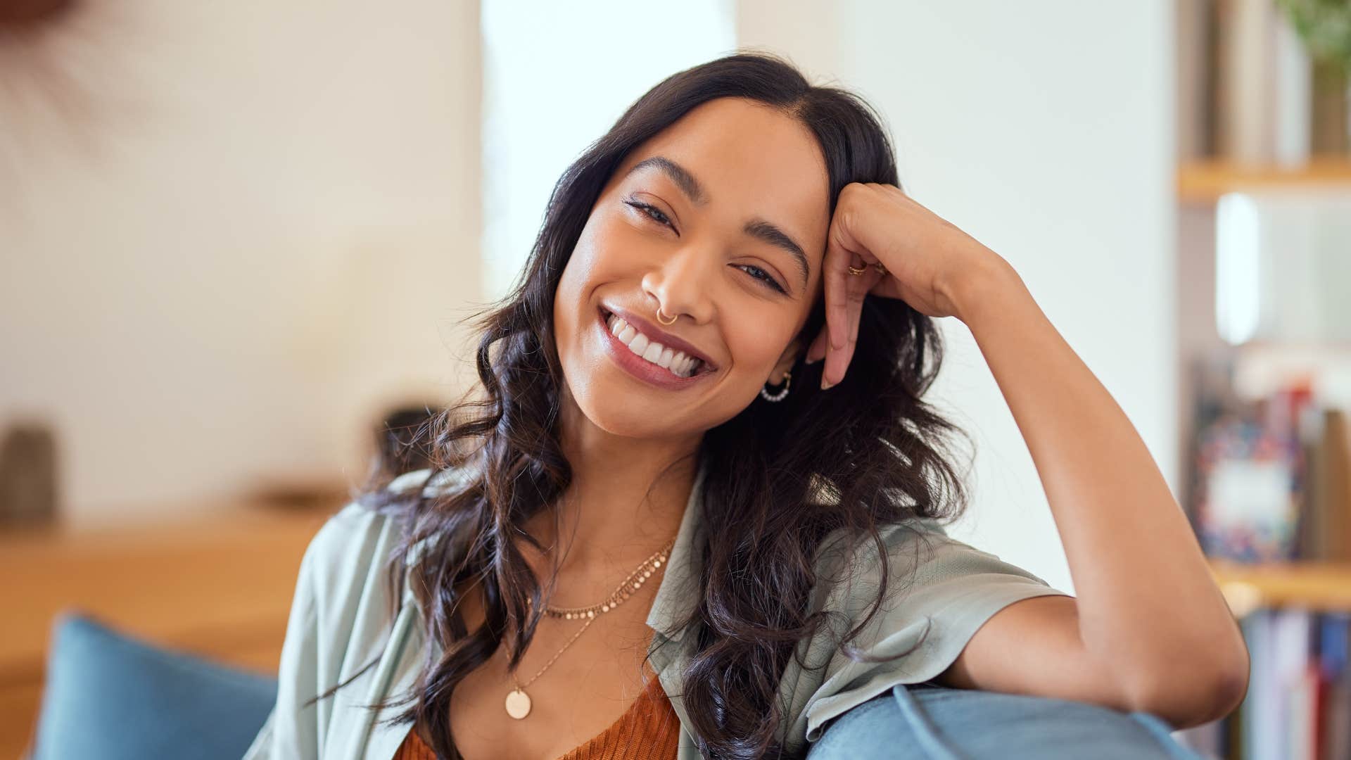 Happy woman is hopeful