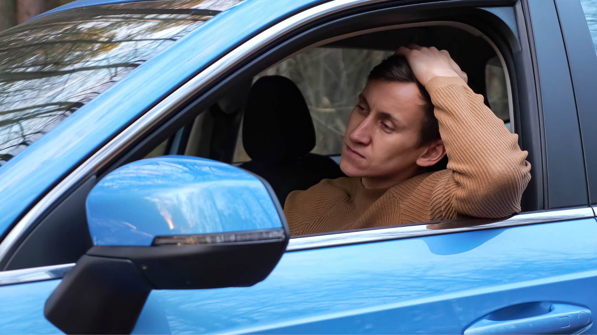 stressed out man annoyed at parking fee
