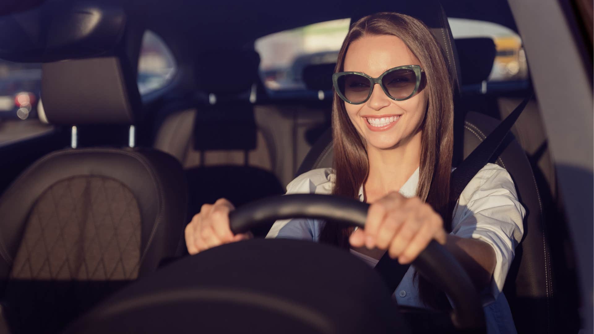 woman driving on backroads to avoid tolls