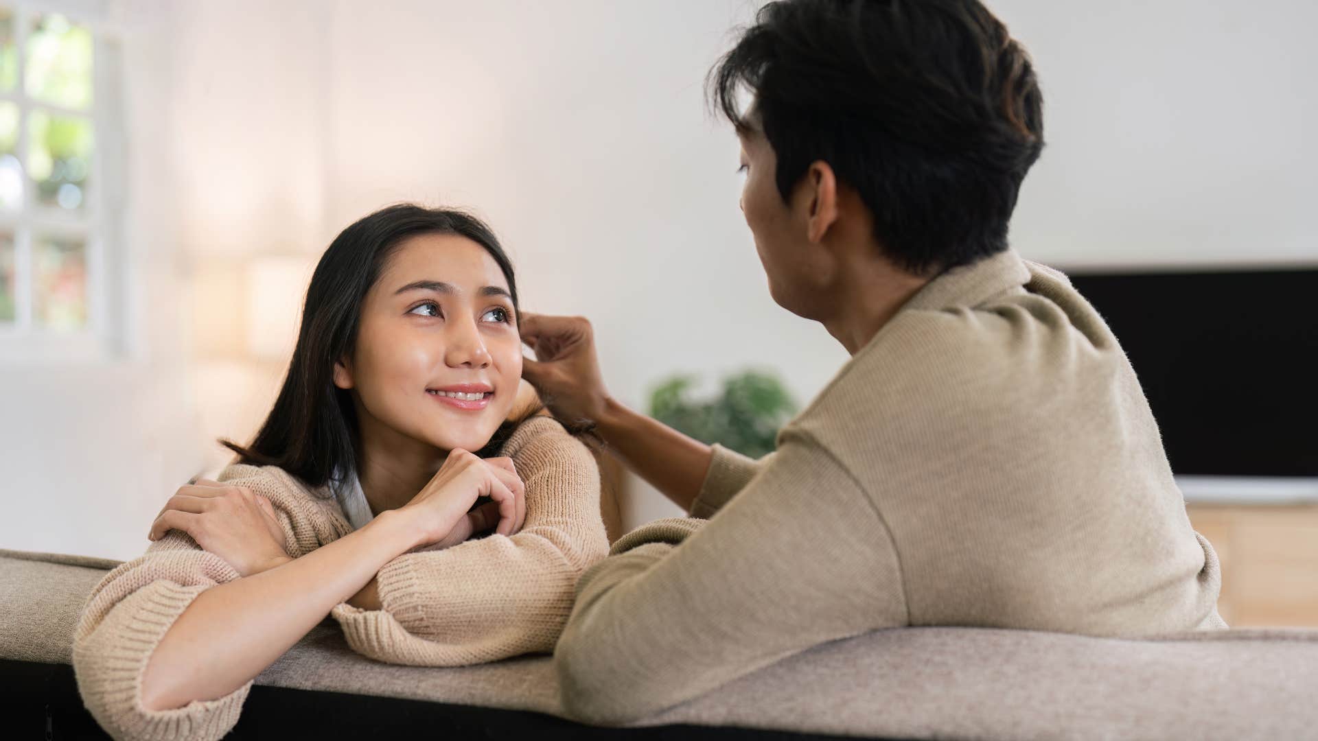 amazing wife making husband feel lucky by loving him the way he wants to be loved