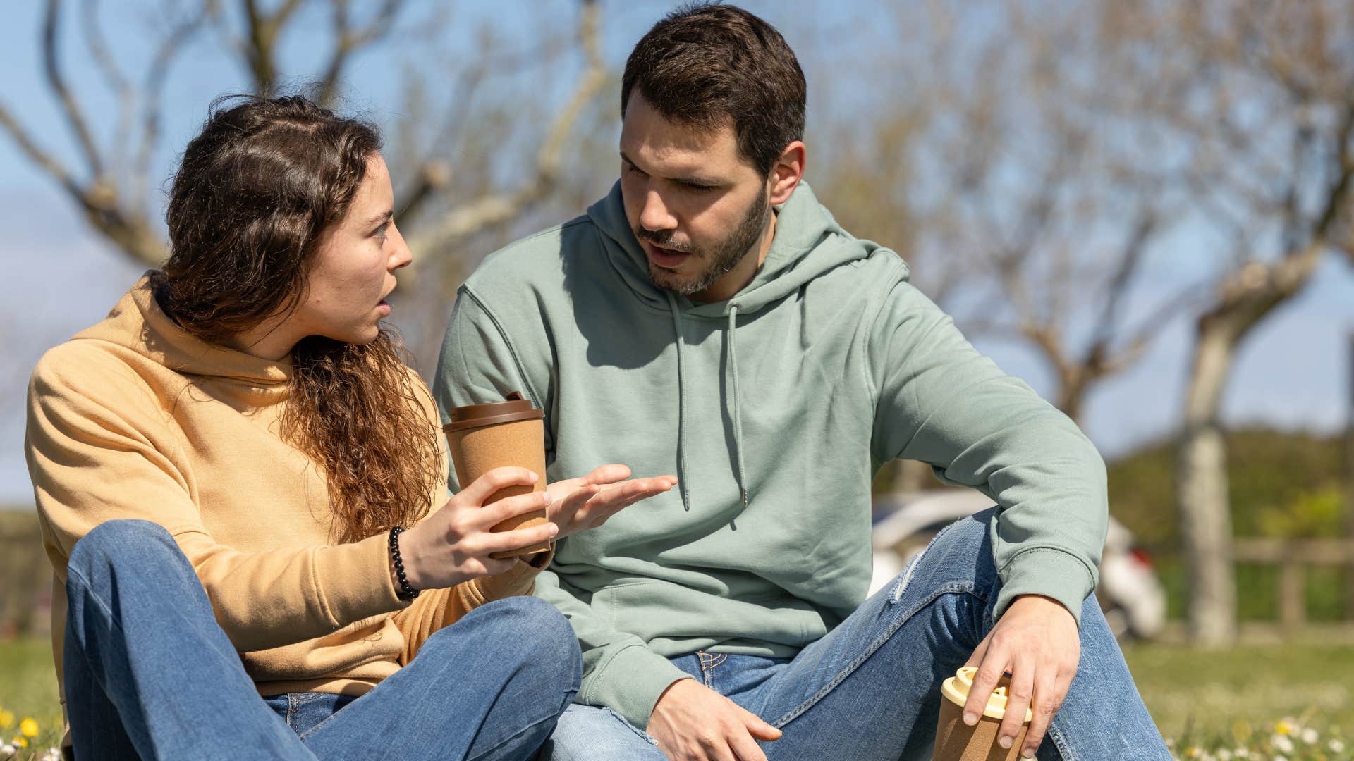 man who is a good husband annoying wife by mocking her