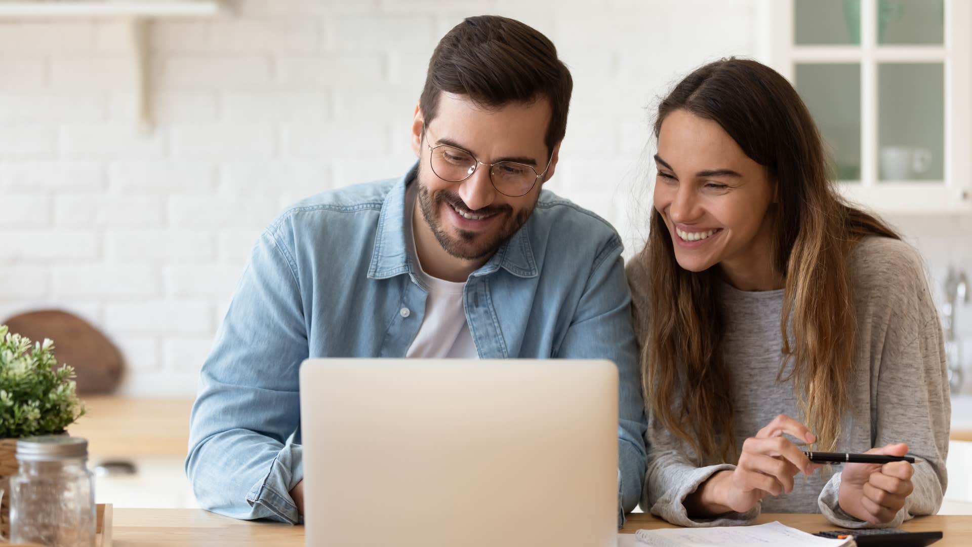 couple exploring financial details of their relationship