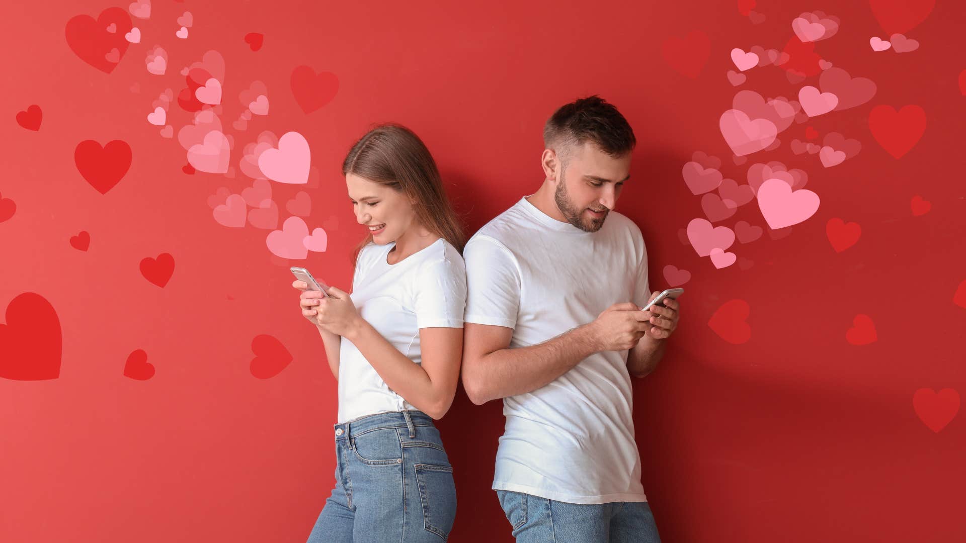 couple flirting online with each other