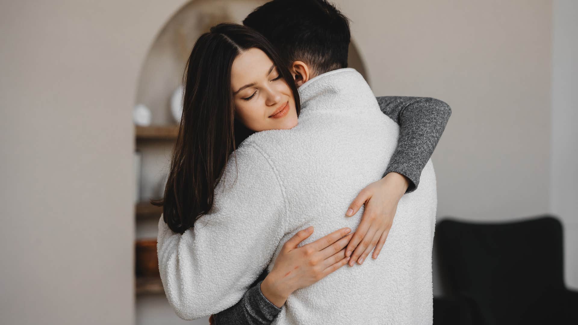 husband who truly values as his wife as they touch each other
