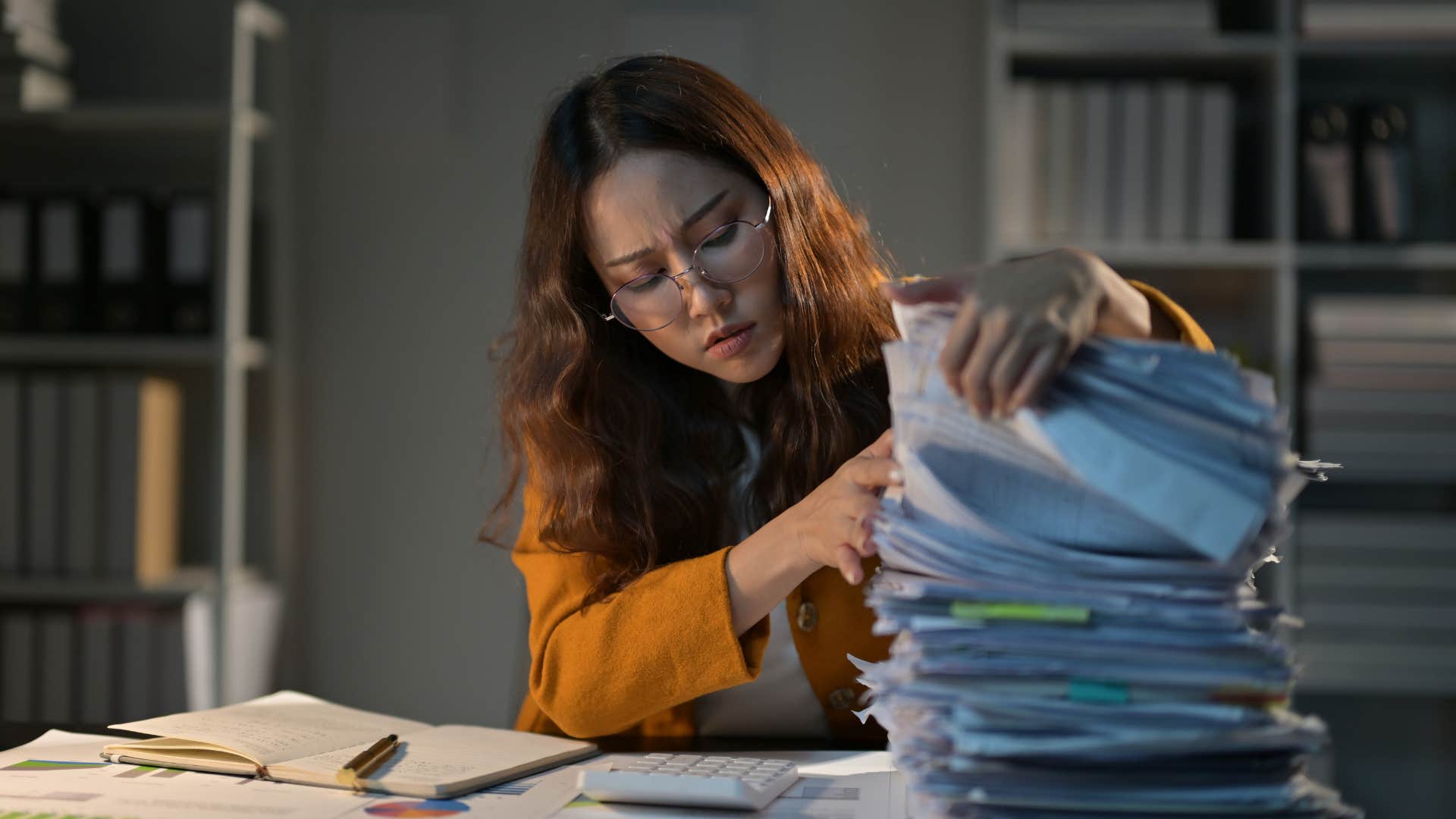 low-value employee avoiding responsibilities at her workplace