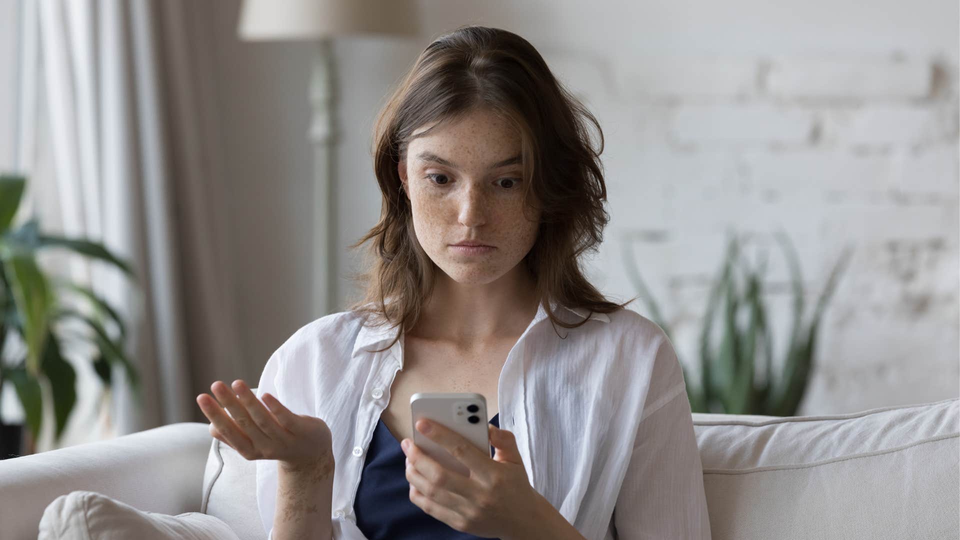 upset woman with man who disappears because he's pretending to want to be with her