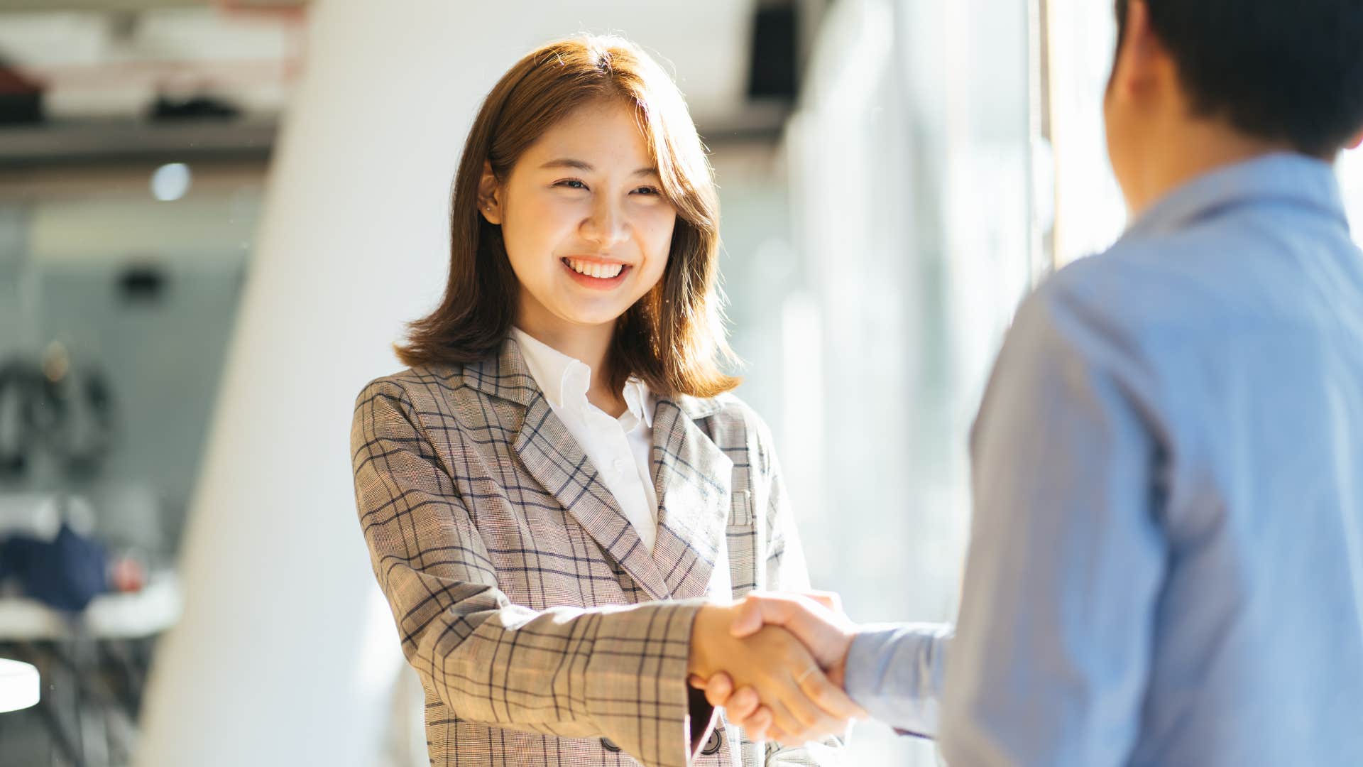 woman with effortless social grace ending conversation