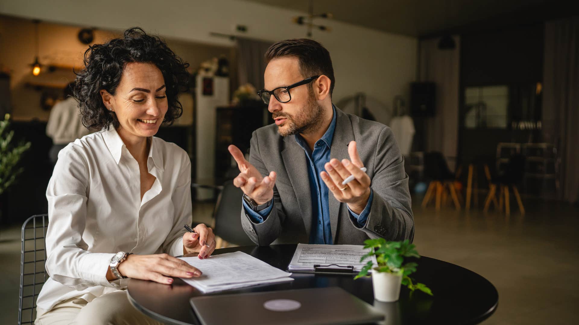 woman with effortless social grace taking turns in conversation