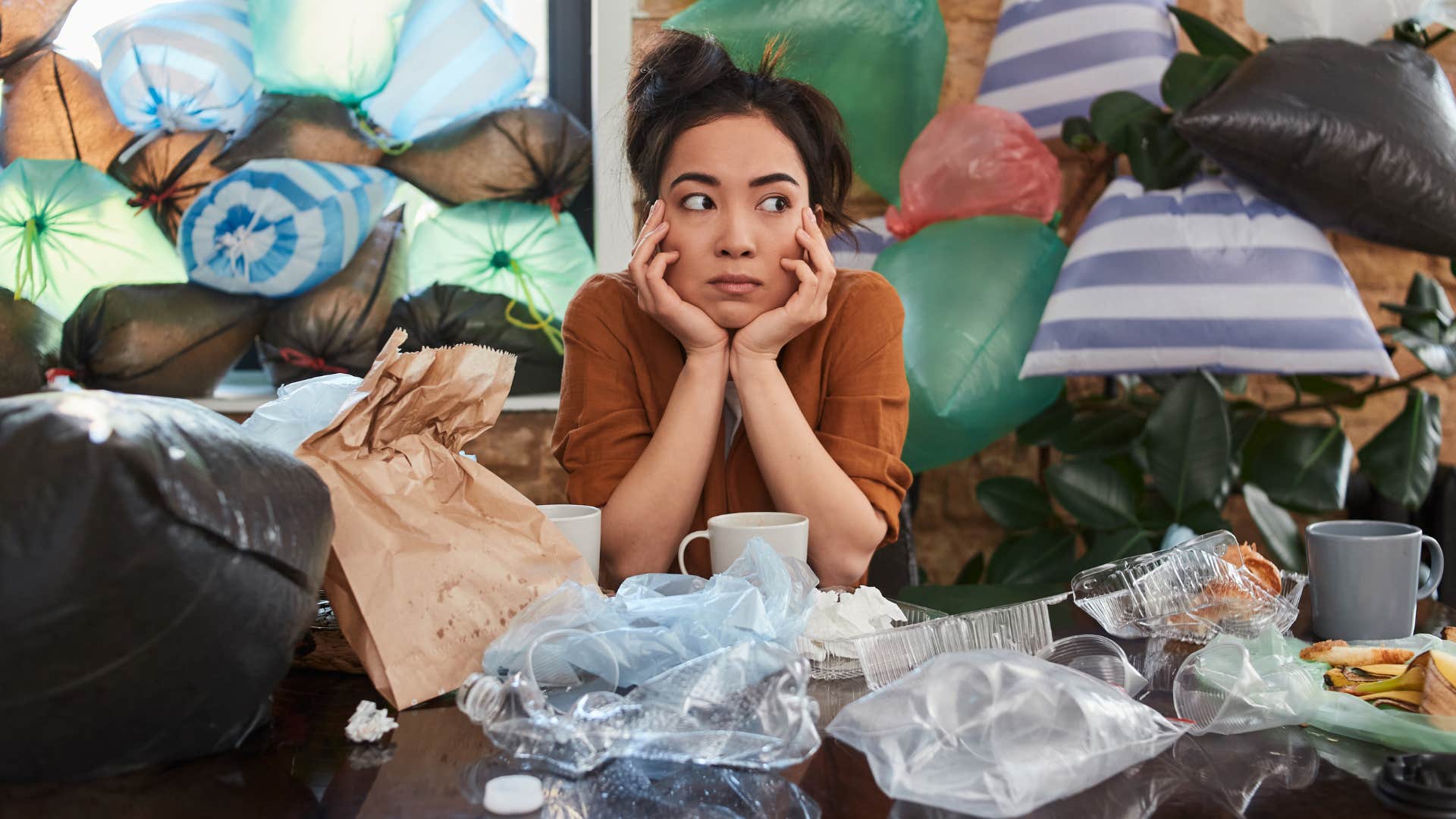 a woman sees hoarding as trash keeping and cannot stand it