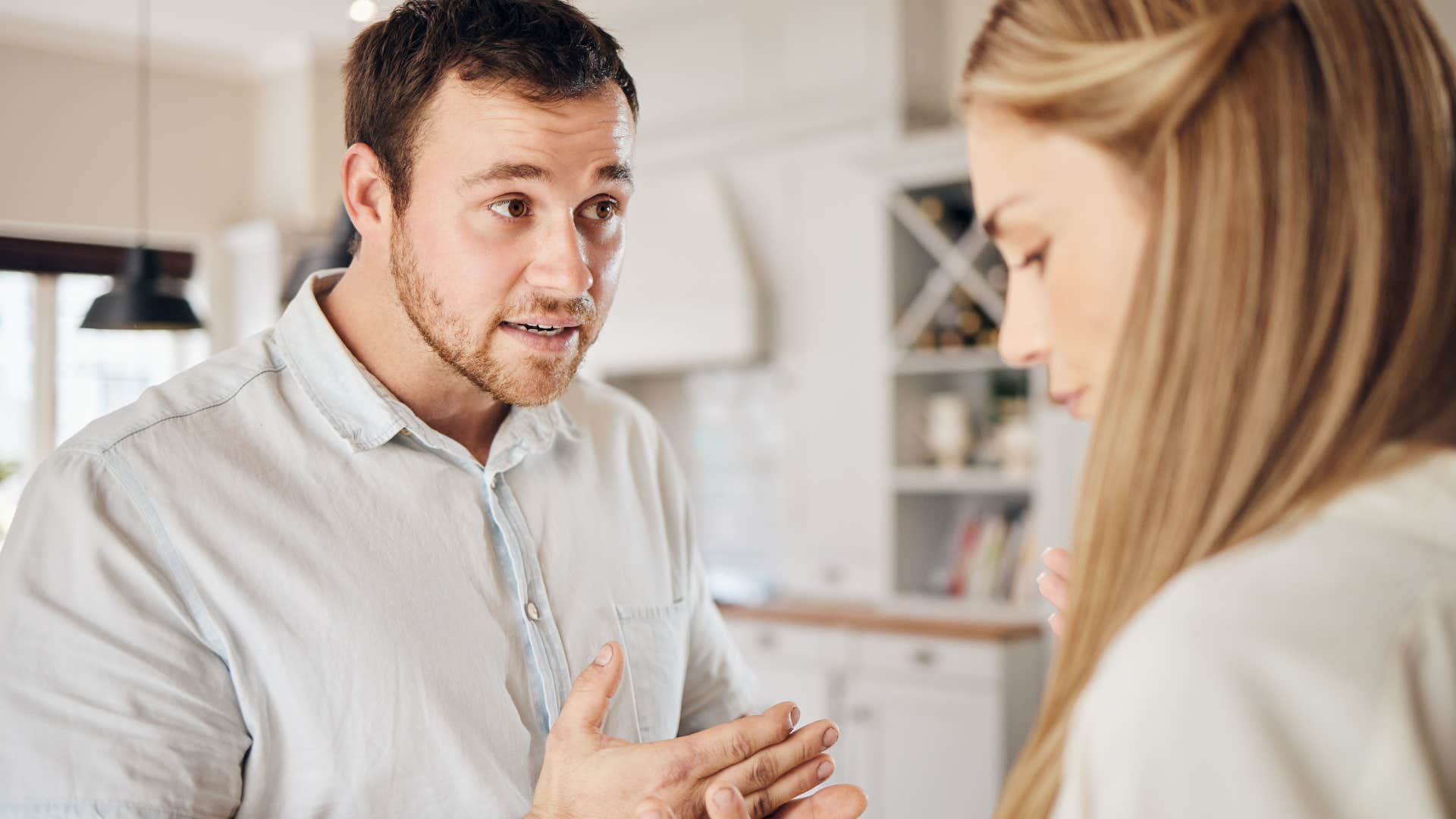 man not respecting womans boundaries arguing with her