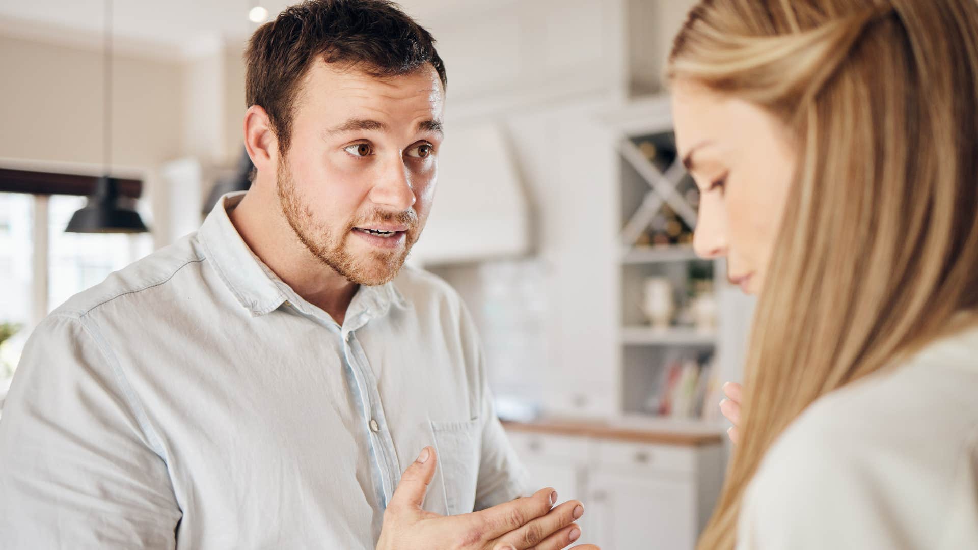 man being passive-aggressive with his partner