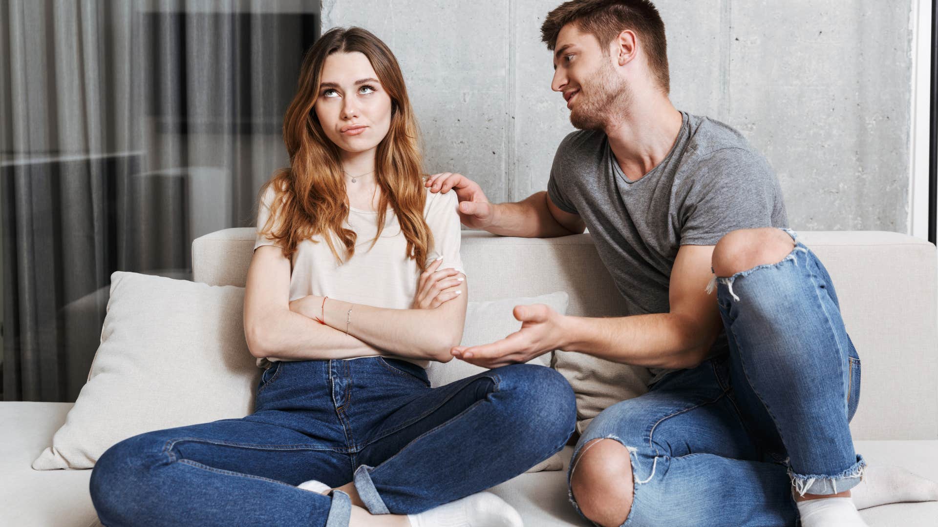 man who has commitment issues trying to reassure woman