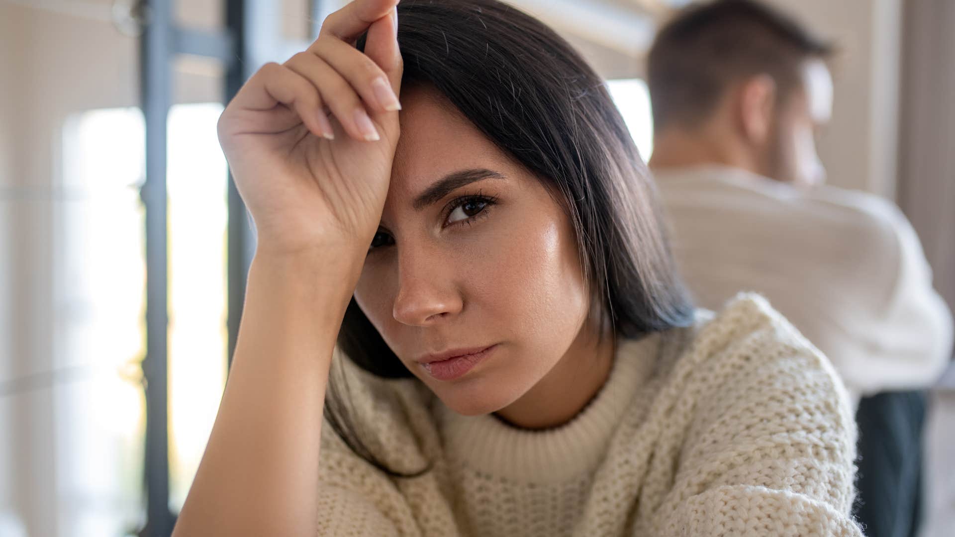 woman who never takes accountability turned away from partner