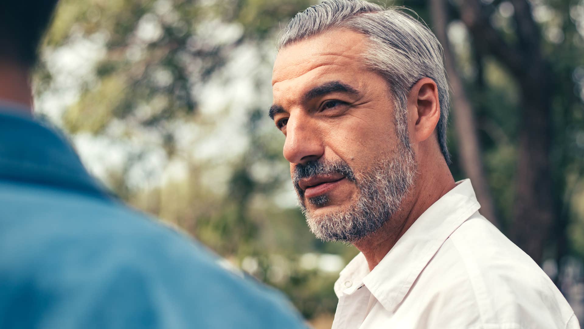 man who knows not everything is about him looking at his friend