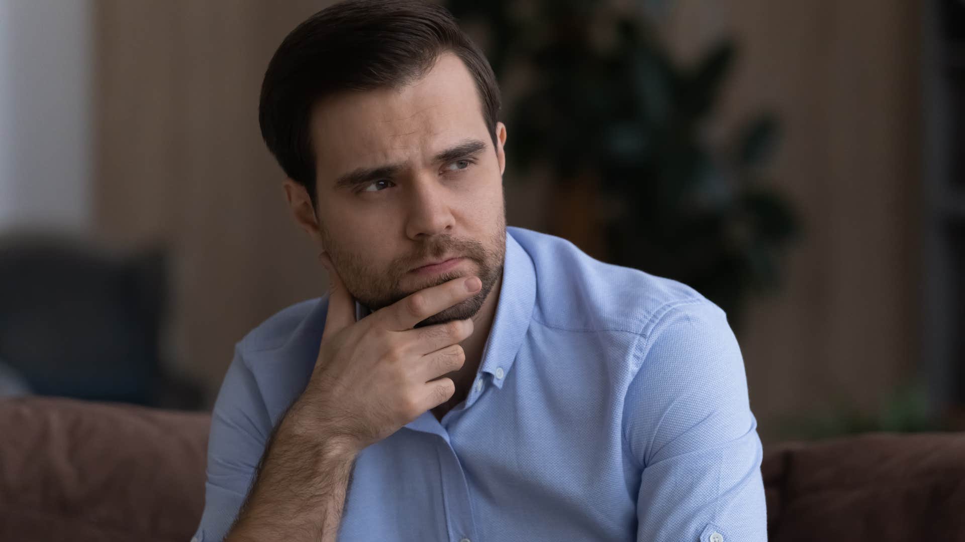 introverted man overthinking