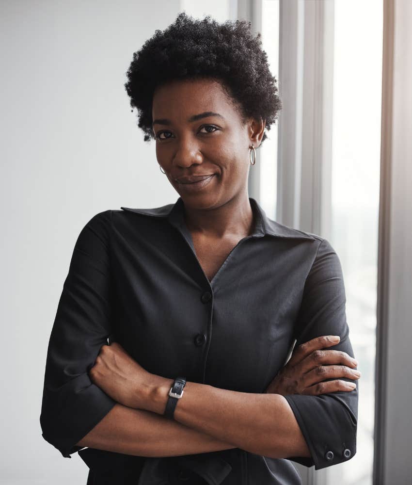 Woman with sharp brain function is aware