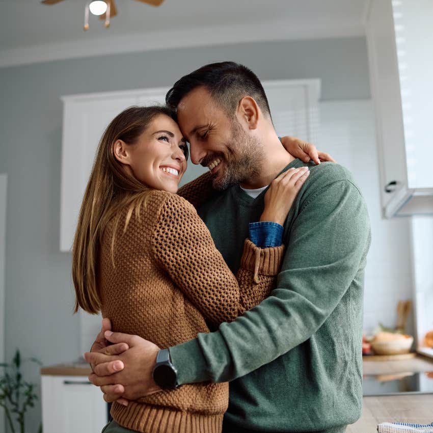 woman with the trait of respect making man commit