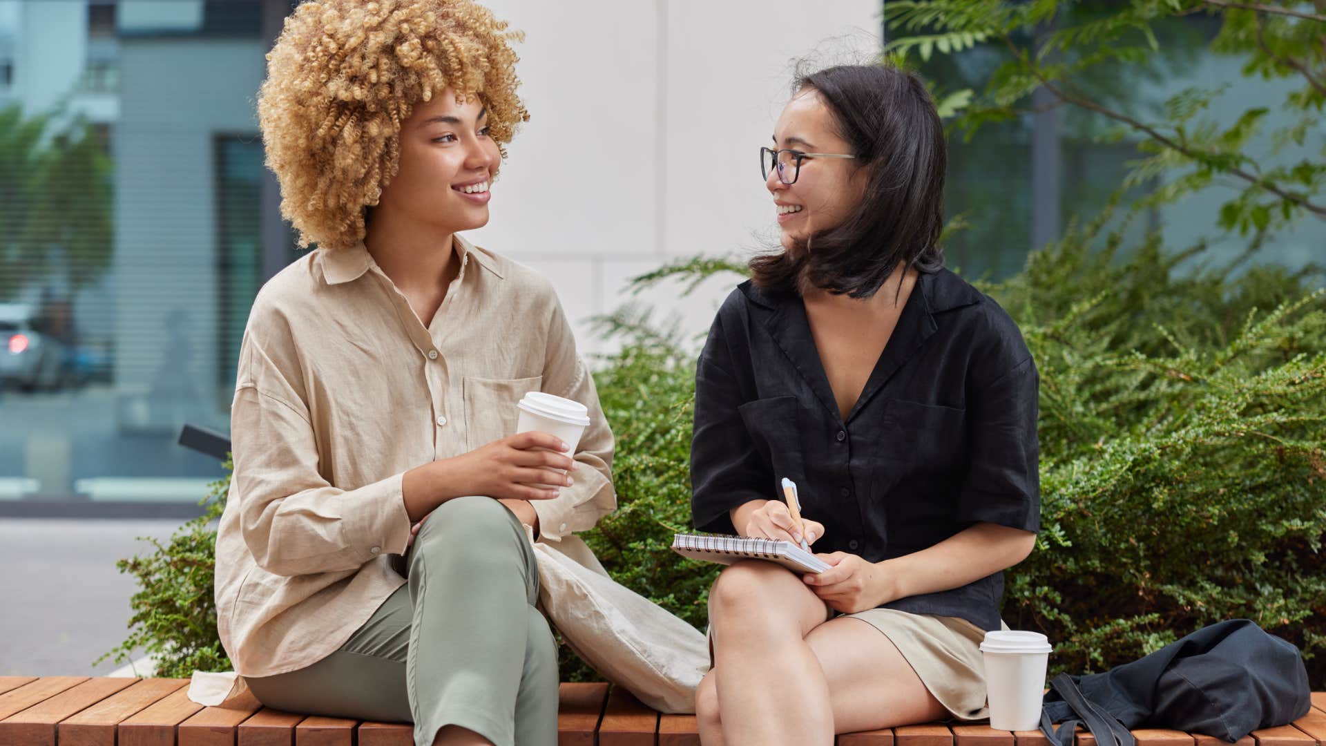 woman telling friend shes met her soulmate